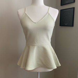 H&M light green backless peplum top
